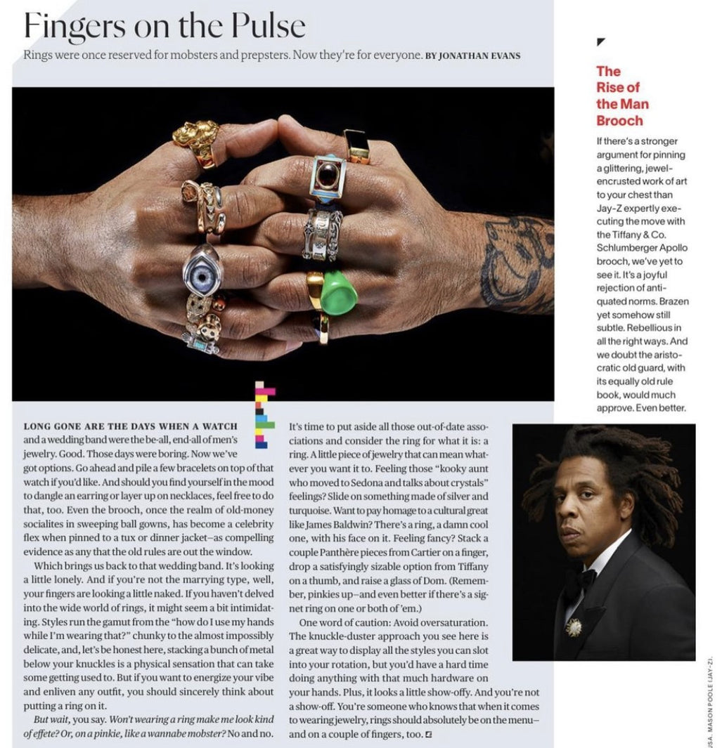 Esquire Magazine Features Diamond Tatau Band in Winter 2021 Issue