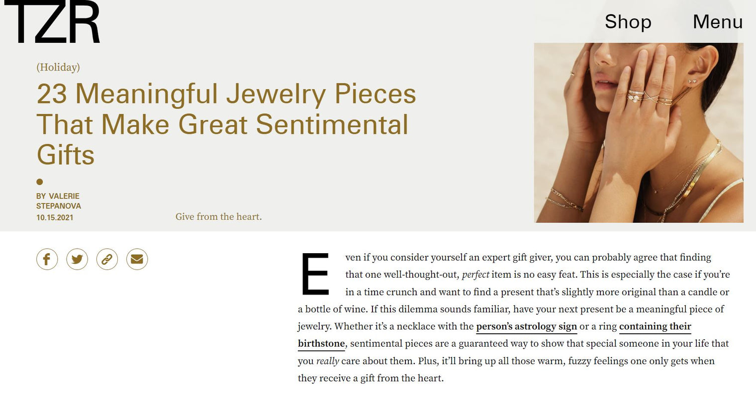 The Zoe Report Lists Engravable Nifo Studs as Great Gift!