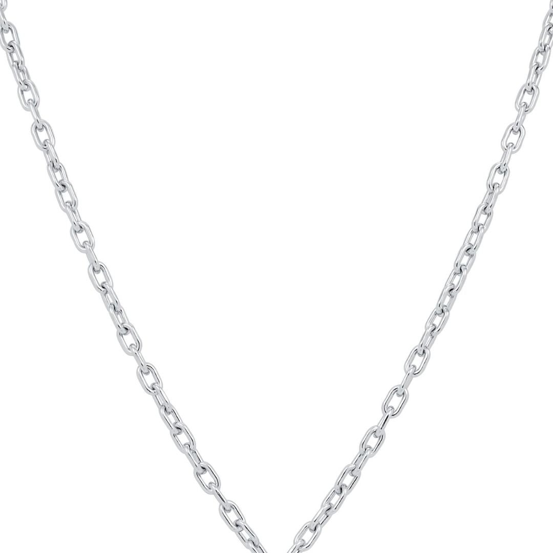 Platinum Solid 3.3mm wide Cable Chain