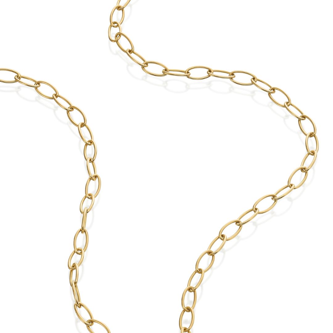 18K Solid Oval Link Chain 4.5mm – Birthright Foundry