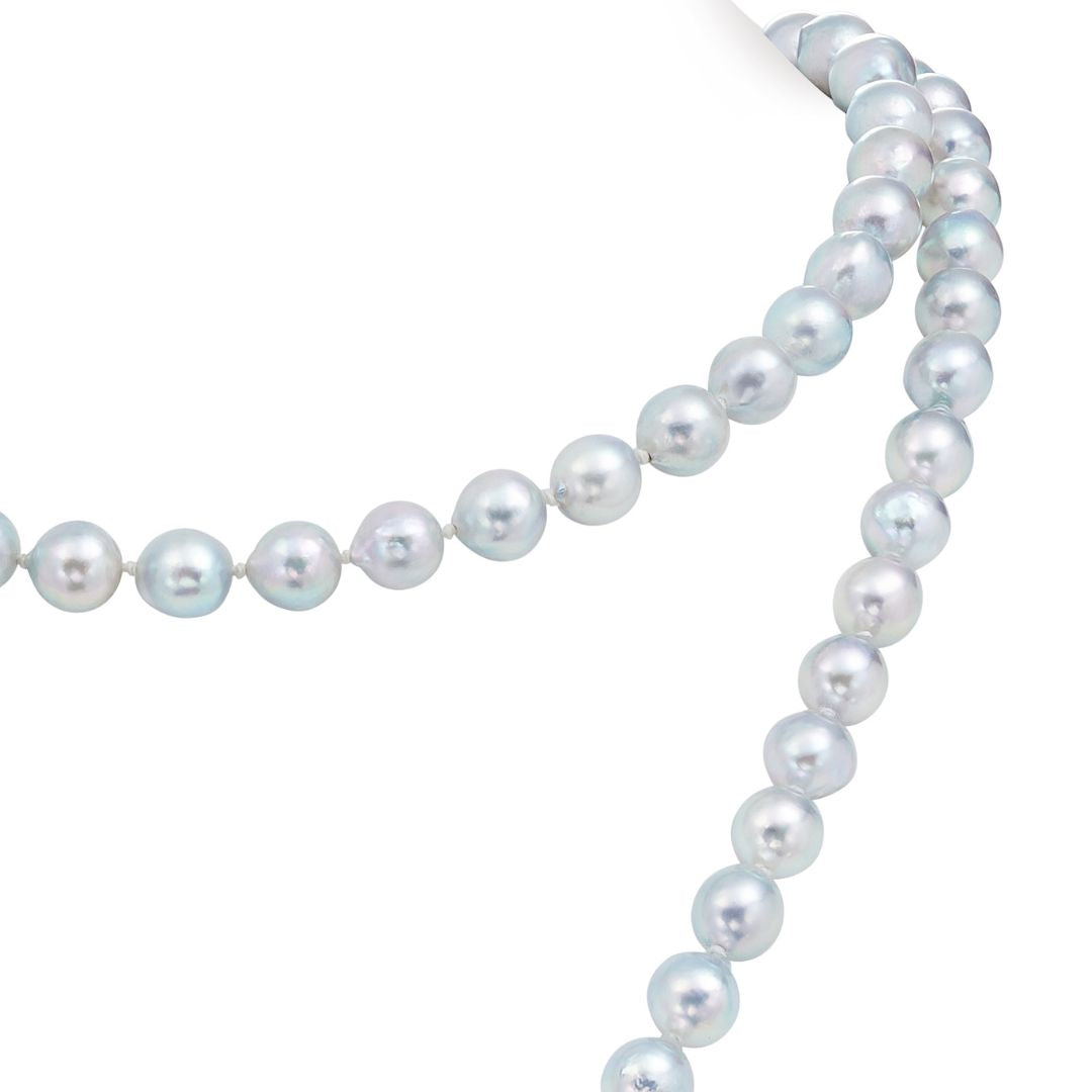 7x7.5mm Baroque Blue Akoya Pearls