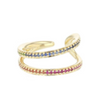 Load image into Gallery viewer, Open Nifo Rainbow Pave Ring
