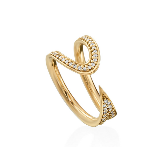 Open Nifo Diamond Pave Ring