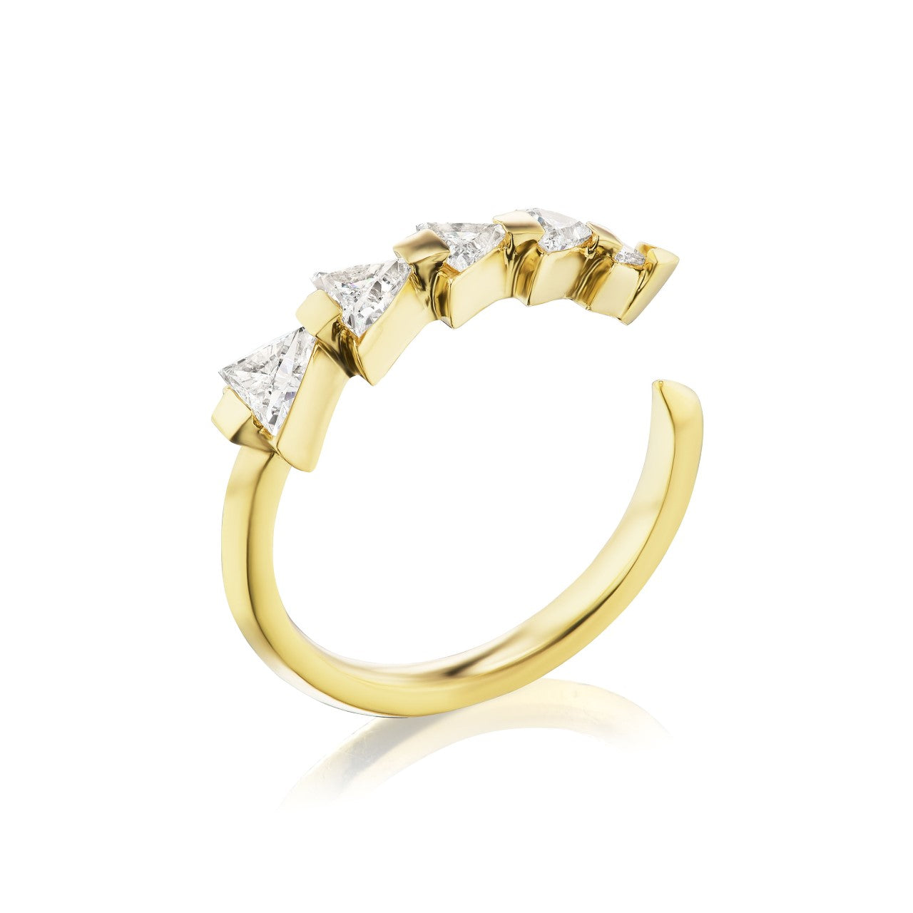 Tatau Five Stone Diamond Ring in 18k Yellow Gold
