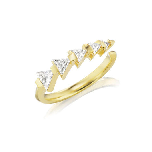 Tatau Five Stone Diamond Ring in 18k Yellow Gold